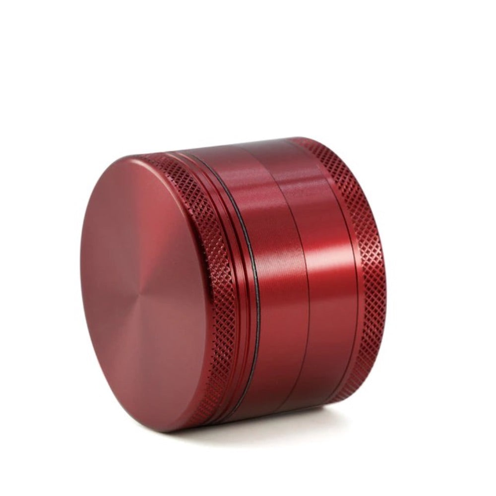 Aluminum Herb Grinder with Magnetic Lid and Pollen Screen | 48mm | Red