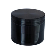 Aluminum Herb Grinder with Pollen Screen and Magnetic Lid | 50mm | Black