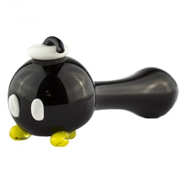 Empire Glassworks Black Bomber Spoon Pipe | side view 1