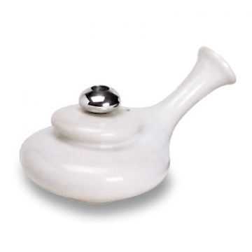 Ceramic Waterpipe | 4.3 Inch | White