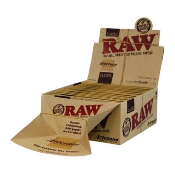 RAW Artesano King Size Slim Rolling Papers with Tray and Filter Tips | Box
