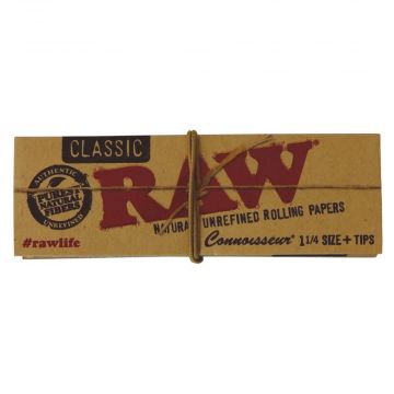 RAW Connoisseur 1¼ Rolling Papers with Filter Tips | Single Pack 