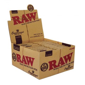 RAW Connoisseur King Size Slim Rolling Papers with Filter Tips | Box