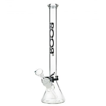ROOR Tiny Sista 4.0mm Glass Beaker Bong | Black Logo | 30cm | 18.8mm | Side View 1